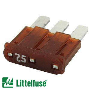 033707.5PX2S Littelfuse MICRO3 Blade Fuse 7.5 Amp (FB3M.7.5) Pack of 10